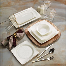 Korkmaz Bone Selection 60 Parca Kare Yemek Takimi A8442 Korkmazstore Com Tr